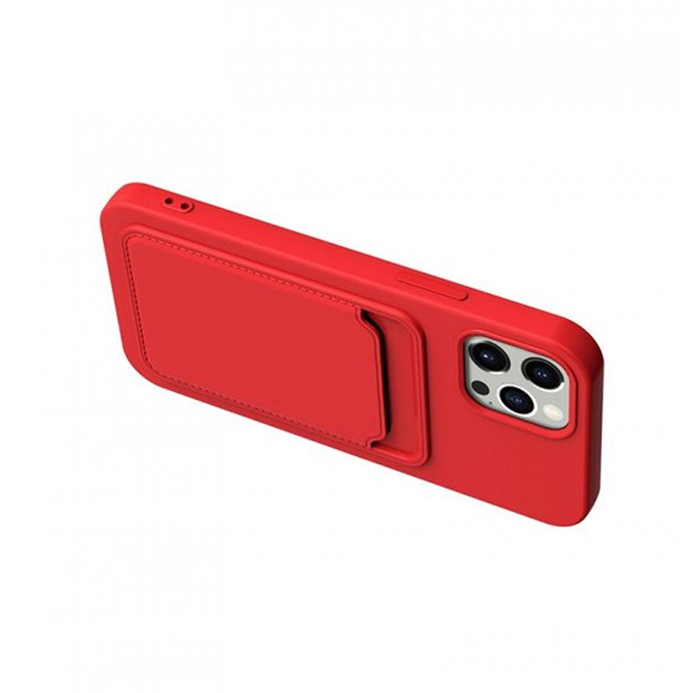 iPhone 13 Pro Max -kotelo, jossa korttipidike, punainen