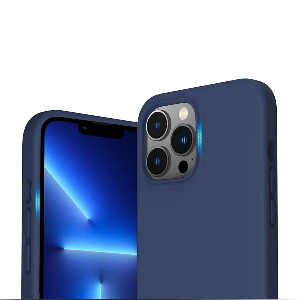 Rvelon iPhone 13 Pro Max -silikonikuori, sininen