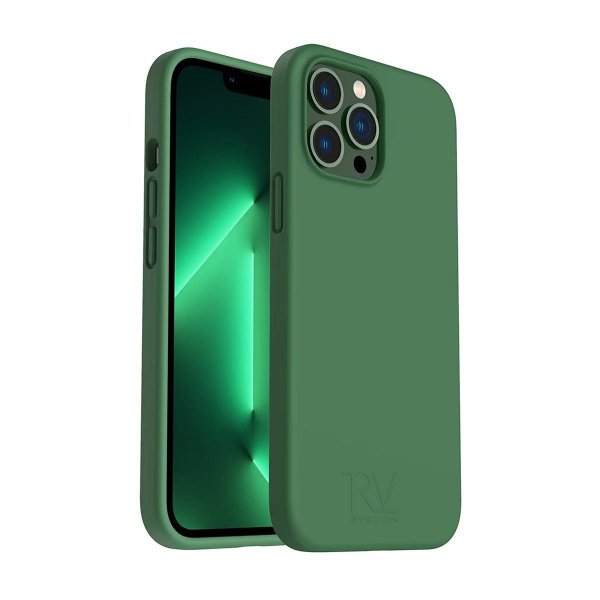 Rvelon iPhone 13 Pro Max Silikonikuori Vihreä