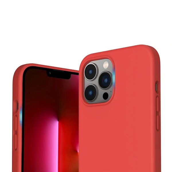 Rvelon iPhone 13 Pro Max -silikonikuori, pinkki
