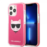 Karl Lagerfeld iPhone 13 Pro Max -kuori Choupette Fuchsia