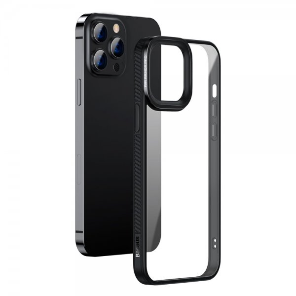 Baseus iPhone 13 Pro Max Crystal Series -suojakuori, musta
