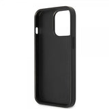 Guess iPhone 13 Pro Max -kuori, Double Cardslot Metal Triangle, musta