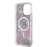 Guess iPhone 13 Pro Max kuori Flower MagSafe Khaki