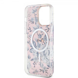Guess iPhone 13 Pro Max Suojakuori Flower MagSafe Pinkki