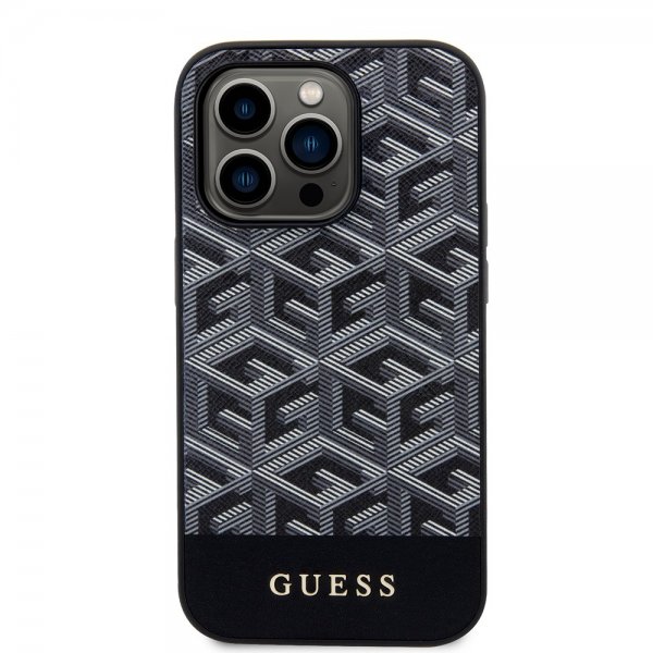 Guess iPhone 13 Pro Max Suojakuori G Cube MagSafe Musta