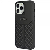 Audi iPhone 13 Pro Max -kotelo, aitoa nahkaa, musta