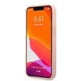 Guess iPhone 13 Pro Max Suojakuori Hot Stamp Metal Logo Pinkki