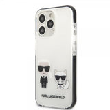 Karl Lagerfeld iPhone 13 Pro Max Suojakuori Karl & Choupette Valkoinen