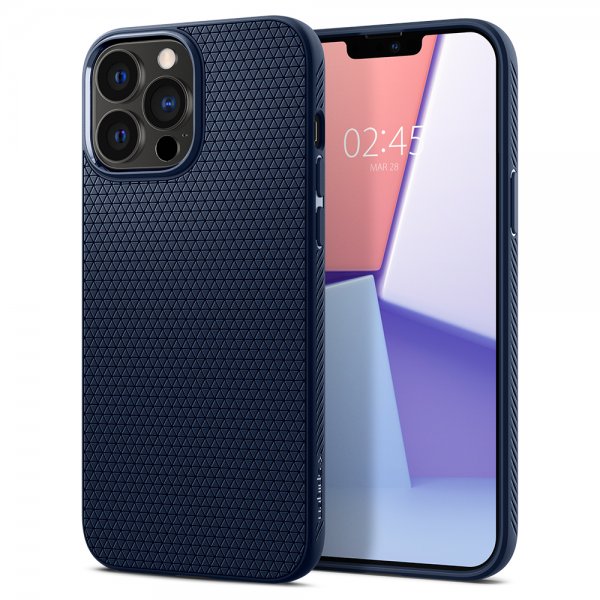 Spigen iPhone 13 Pro Max Suojakuori Liquid Air Navy Blue