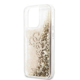 Guess iPhone 13 Pro Max Suojakuori Liquid Glitter Gold