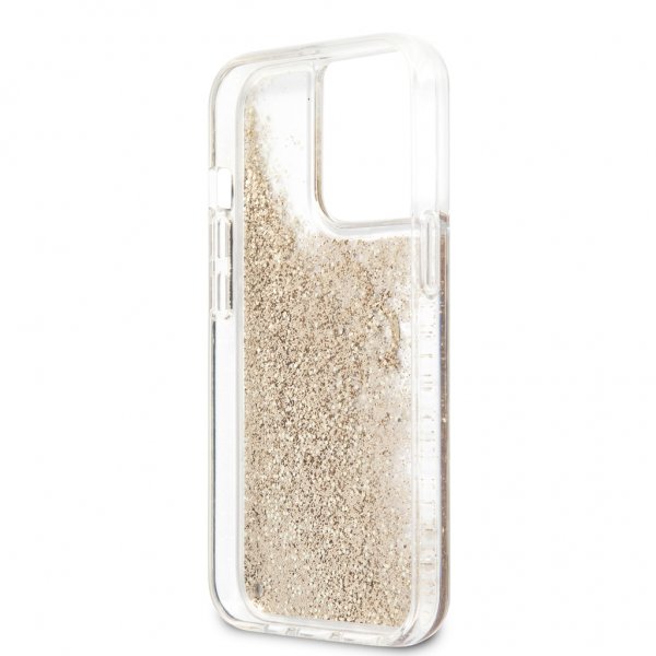 Guess iPhone 13 Pro Max Suojakuori Liquid Glitter Gold