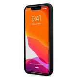 AMG iPhone 13 Pro Max Kotelo nestemäinen silikoni Kaksisävyinen musta