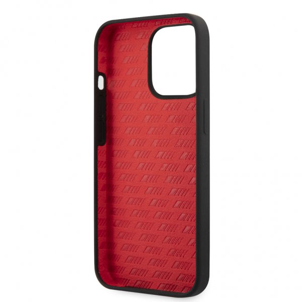 AMG iPhone 13 Pro Max Kotelo nestemäinen silikoni Kaksisävyinen musta