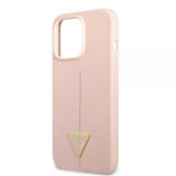 Guess iPhone 13 Pro Max Suojakuori Metal Triangle Pinkki