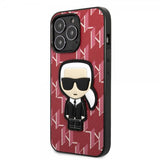 Karl Lagerfeld iPhone 13 Pro Max -kuori Monogram Iconic Patch Punainen