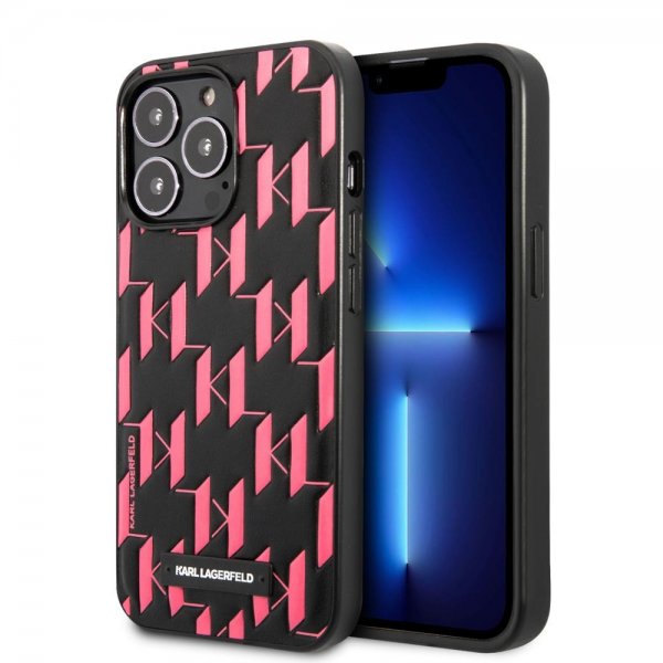 Karl Lagerfeld iPhone 13 Pro Max -kuori Monogram Pattern Pink