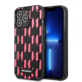 Karl Lagerfeld iPhone 13 Pro Max -kuori Monogram Pattern Pink
