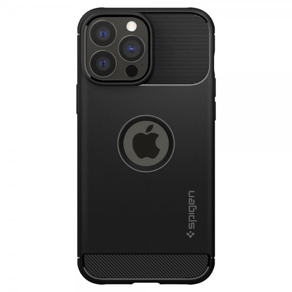 Spigen iPhone 13 Pro Max Suojakuori Rugged Armor Mattamusta