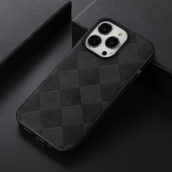iPhone 13 Pro Max Kotelo Ruudukuvio Musta