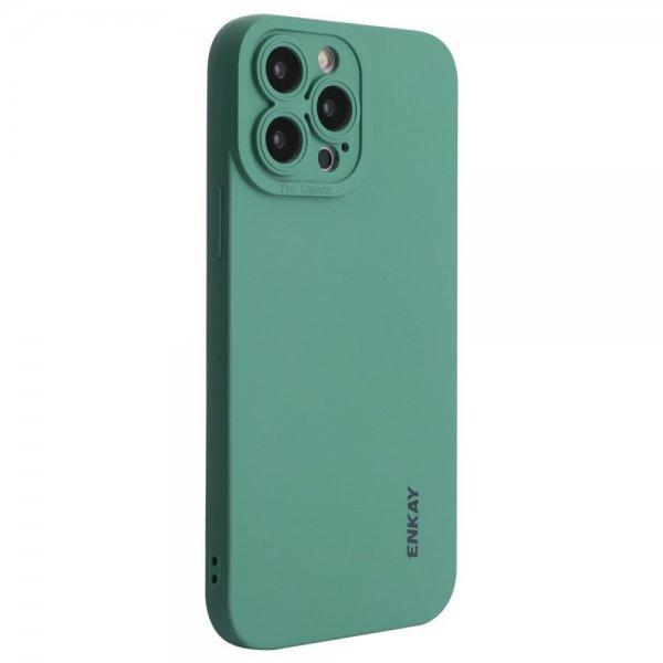 Enkay iPhone 13 Pro Max Silikonikuori Vihreä