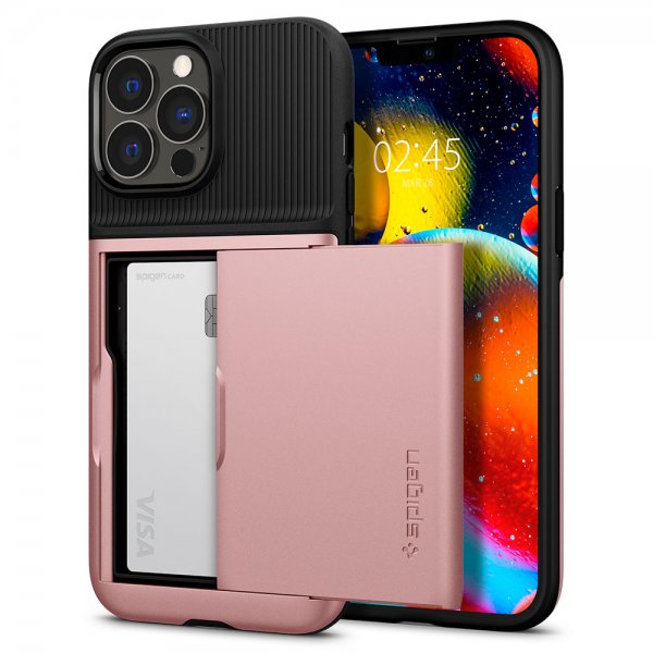 Spigen iPhone 13 Pro Max Suojakuori Slim Armor CS Ruusukulta
