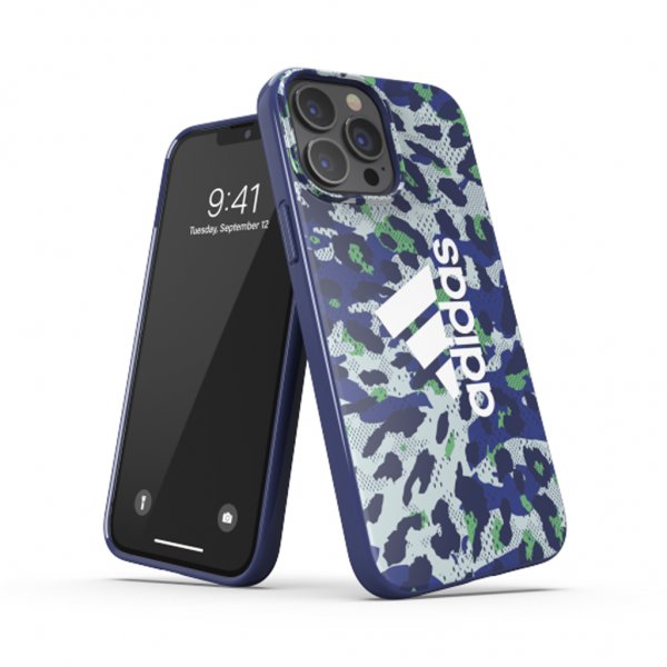 Adidas iPhone 13 Pro Max kuori Snap Case Leopard Bold Blue