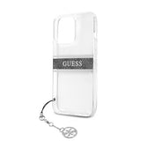 Guess iPhone 13 Pro Max Suojakuori Stripe Charm Harmaa