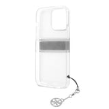 Guess iPhone 13 Pro Max Suojakuori Stripe Charm Harmaa