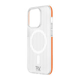 Rvelon iPhone 13 Pro -kuori, aaltopahvikuosi, MagSafe, oranssi