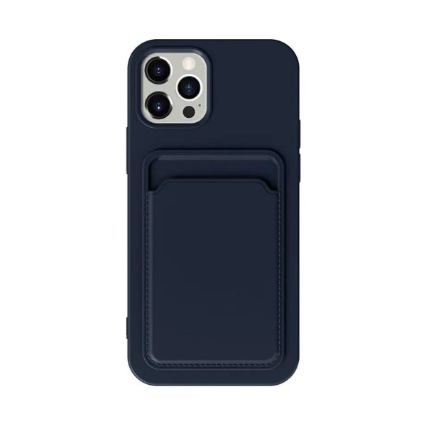 iPhone 13 Pro -suojakuori, jossa korttipaikka, sininen