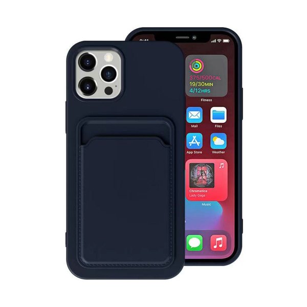 iPhone 13 Pro -suojakuori, jossa korttipaikka, sininen