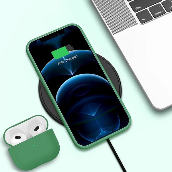 Rvelon iPhone 13 Pro Silikonikuori Vihreä