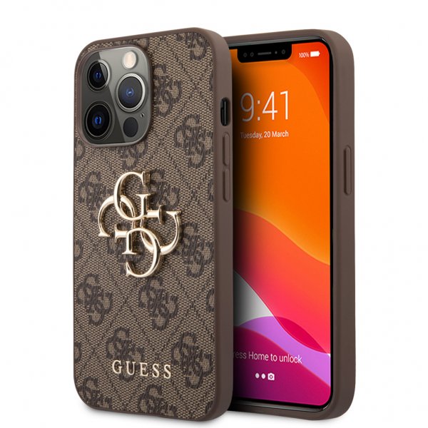 Guess iPhone 13 Pro Big Logo -kuori, ruskea