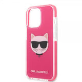 Karl Lagerfeld iPhone 13 Pro -kuori Choupette Fuchsia