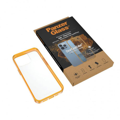 PanzerGlass iPhone 13 Pro -suojakuori ClearCase Color Tangerine