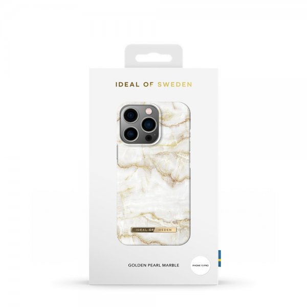 Ideal of Sweden iPhone 13 Pro Suojakuori Fashion Case Golden Pearl Marble