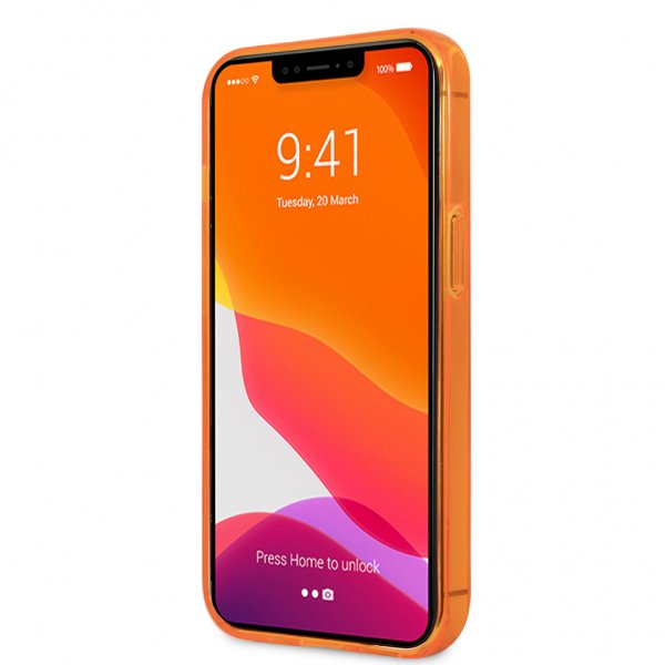 Karl Lagerfeld iPhone 13 Pro -kuori, neonoranssi