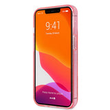 Guess iPhone 13 Pro -suojakuori, täynnä glitteriä, ruusunpunainen