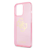 Guess iPhone 13 Pro -suojakuori, täynnä glitteriä, ruusunpunainen