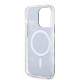 Guess iPhone 13 Pro -suojakuori Golden Marble MagSafe, musta