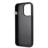 Guess iPhone 13 Pro -suojakuori Hot Stamp Metal Logo - harmaa