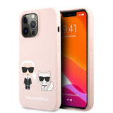 Karl Lagerfeld iPhone 13 Pro Suojakuori Karl & Choupette Vaaleanpunainen