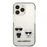 Karl Lagerfeld iPhone 13 Pro Suojakuori Karl & Choupette Valkoinen