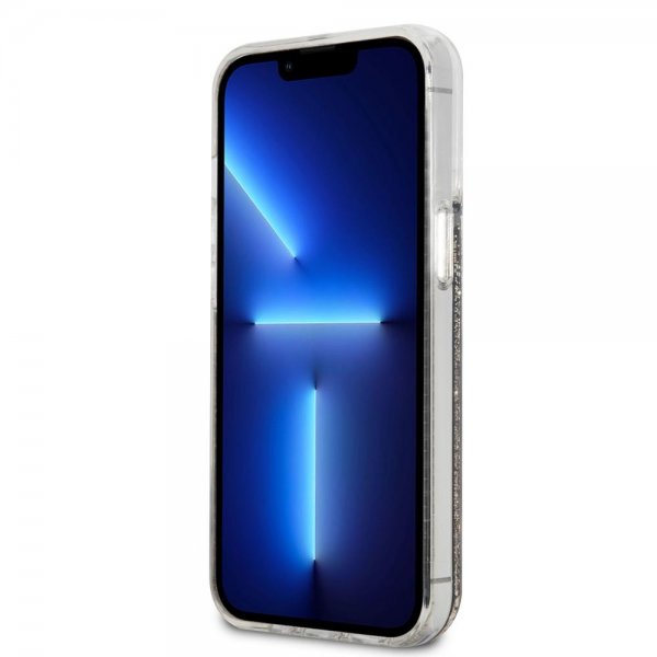 Karl Lagerfeld iPhone 13 Pro Suojakuori Liquid Glitter Gatsby Musta