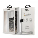 Karl Lagerfeld iPhone 13 Pro Suojakuori Liquid Glitter Gatsby Musta