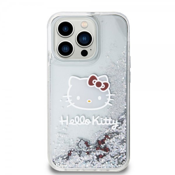 Hello Kitty iPhone 13 Pro -suojakuori, nestemäinen glitter, läpikuultava