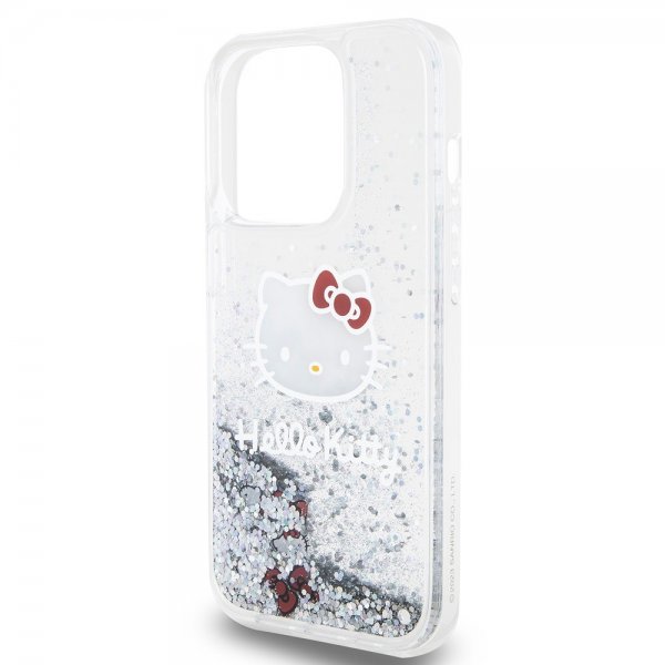 Hello Kitty iPhone 13 Pro -suojakuori, nestemäinen glitter, läpikuultava