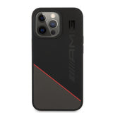 AMG iPhone 13 Pro -suojakuori, Liquid Silicone, Two Tone, musta