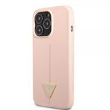 Guess iPhone 13 Pro Suojakuori Metal Triangle Pinkki